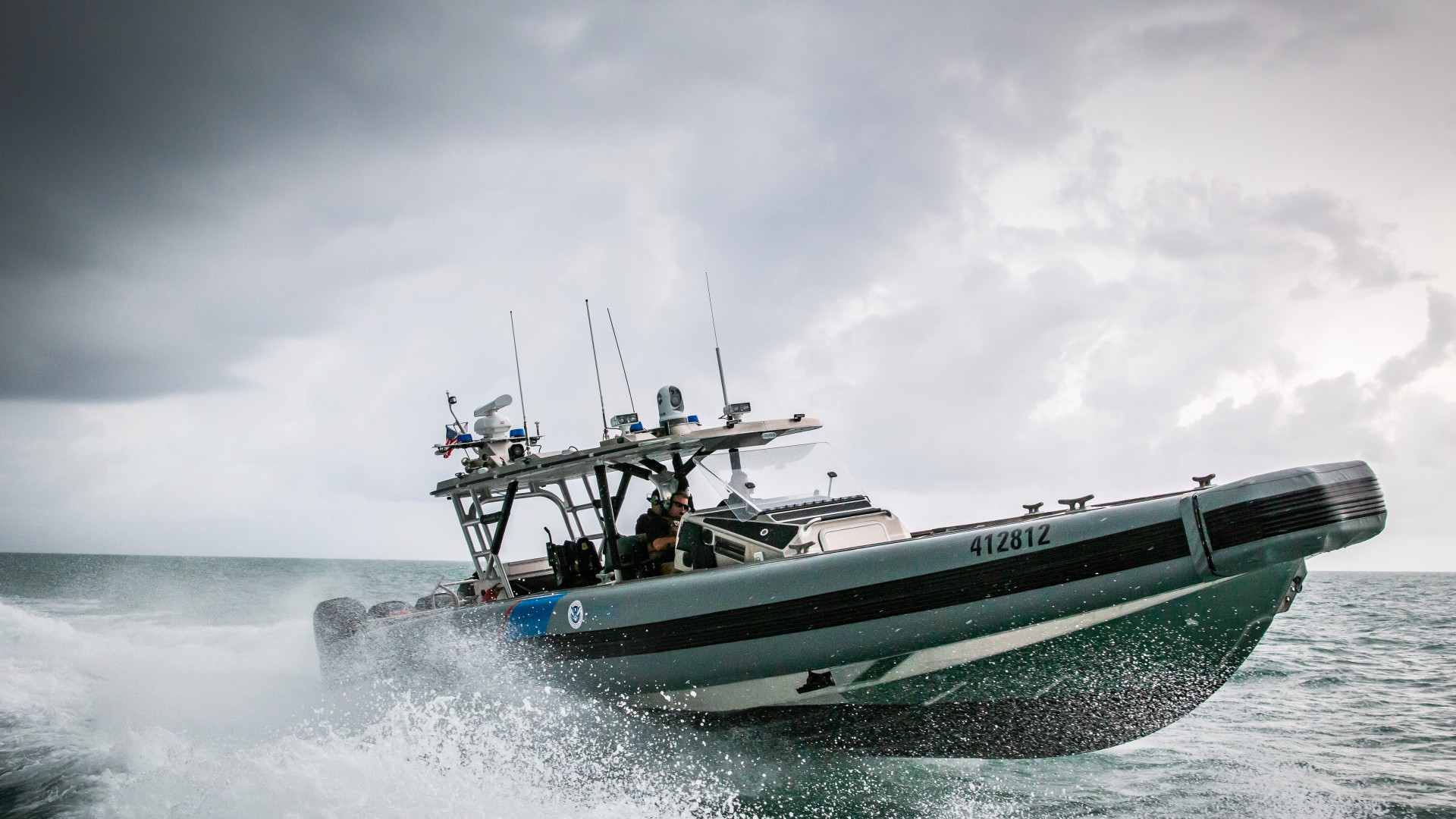 Marine Interdiction agents with U.S. Customs and Border Protection Air and Marine Operations patrol Miami Beach, Florida, onboard an Interceptor Class Vessel on Feb. 13, 2019. The Air and Marine Operations is a federal law enforcement organization dedicated to serving and protecting the American people through advanced aeronautical and maritime capabilities. Photo by Ozzy Trevino, U.S. Customs and Border Protection